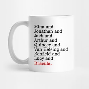 Dracula Character List Mug